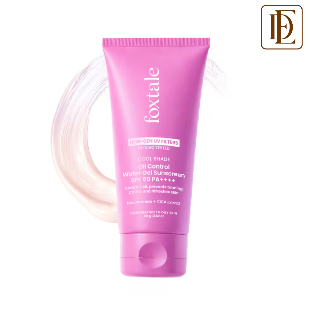 Foxtale SPF 50 Aqua-Gel Lightweight Sunscreen for Oily Skin, In-Vivo Tested PA++++, Matte Finish.