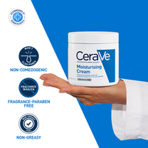 CeraVe Moisturizer For Dry Skin, Barrier Repair Cream with Ceramides, Dermatologist recommended