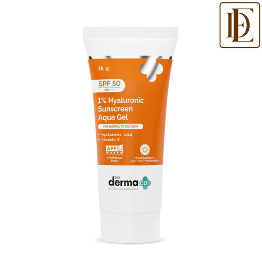 The Derma Co 1% Hyaluronic Sunscreen SPF 50 PA++++ Aqua Gel For Normal To Oily... - In-Vivo tested