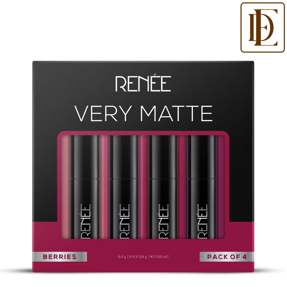RENEE Very Matte Lipstick Combo of 4 Intense Colour, Easy Glide, Perfect For Gifting