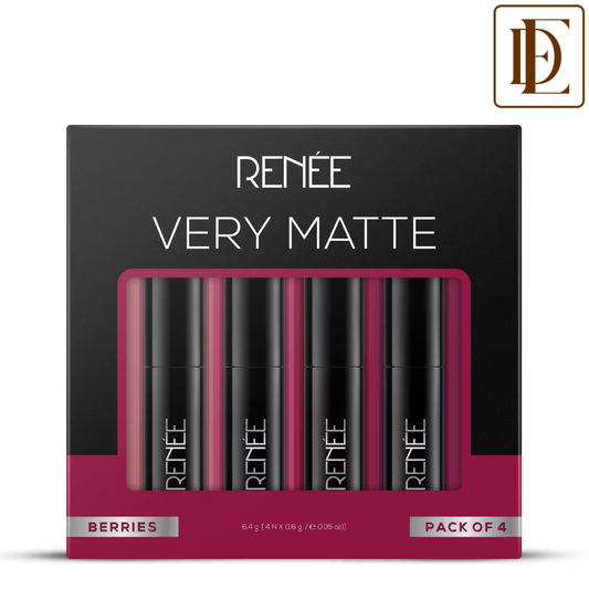 RENEE Very Matte Lipstick Combo of 4 Intense Colour, Easy Glide, Perfect For Gifting