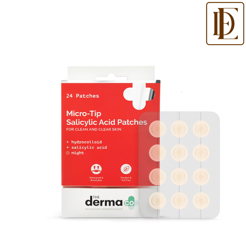 The Derma Co Micro-tip Acne Patches With Salicylic Acid and Hydrocolloid For Clean & Clear Skin - 24 Patches
