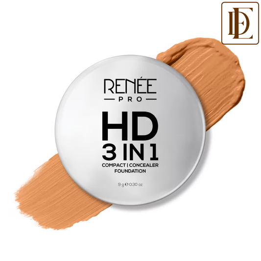RENEE PRO HD 3-In-1 Matte Compact With SPF 20 Works As Foundation, Compact & Concealer