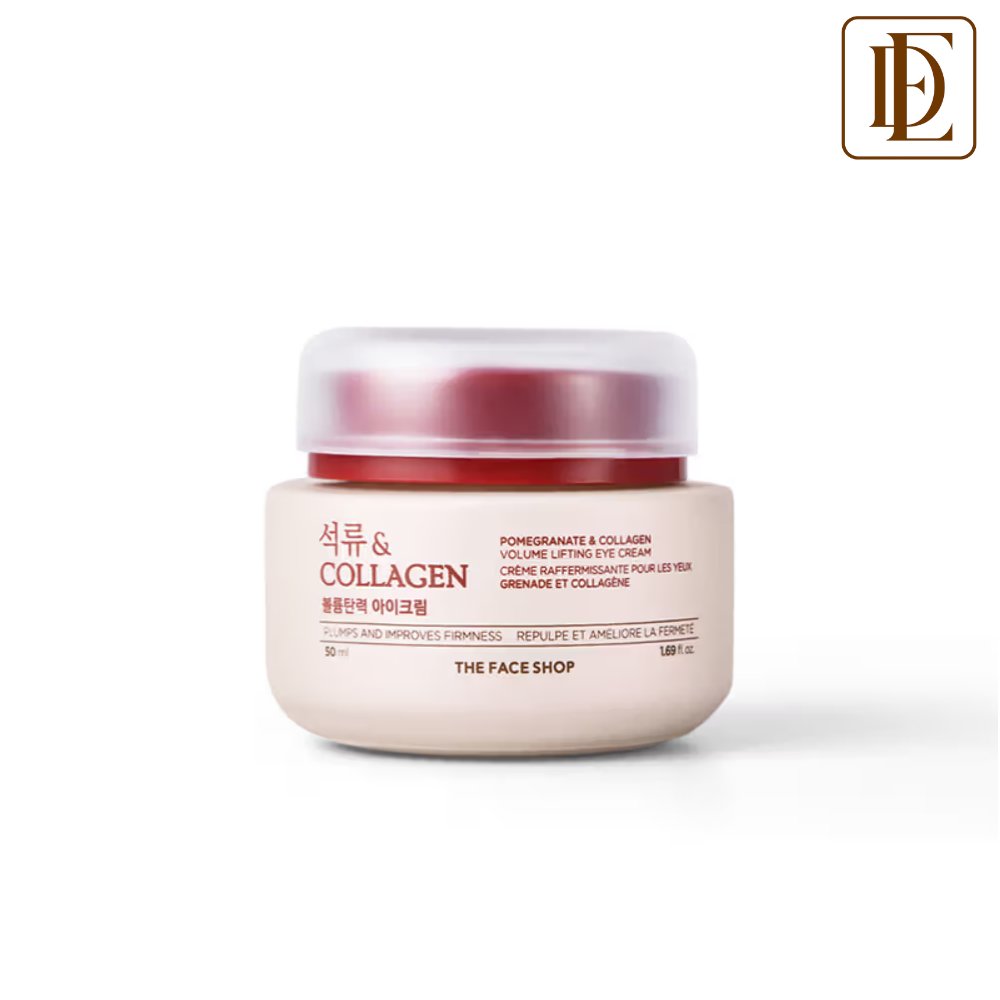 The Face Shop Collagen & Pomegranate Korean Under Eye Cream for Dark Circles & Wrinkles