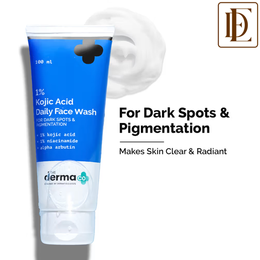 The Derma Co 1% Kojic Acid Face Wash I Reduces Dark Spots & Pigmentation | Cleanses & Brightens Skin