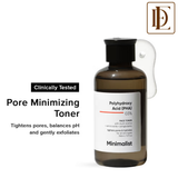 Minimalist 3% Polyhydroxy PHA Face Toner With Multi Biotics For Minimizing Pore Size & Hydrating Skin