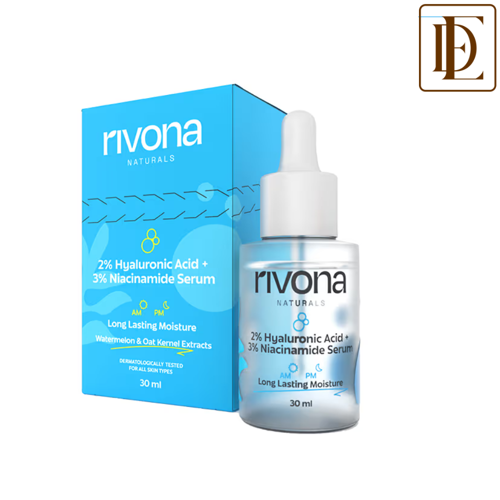 Rivona Naturals 3% Niacinamide 2% Hyaluronic Acid Face Serum- Fades Acne Marks And Blemishes