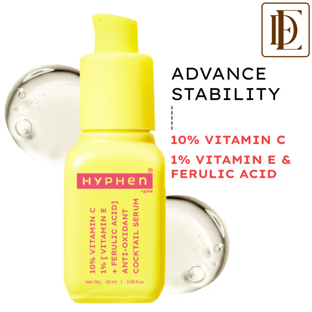 Hyphen 10% Vitamin C Serum with 1% Vitamin E & Ferulic Acid, Brightens & Fade Dark Spots