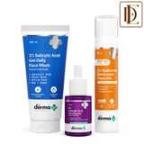 The Derma Co Summer Essential Bestseller Kit With Salicylic & Hyaluronic For Active Acne