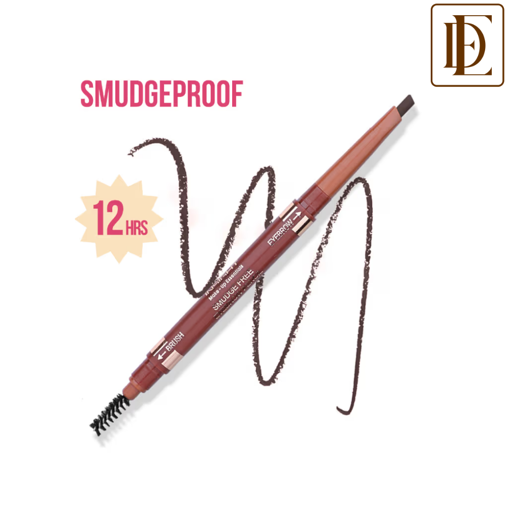 Insight Cosmetics Smudge Free Eyebrow Pencil, 2 In1 Define & Blend,12hrs Long Lasting