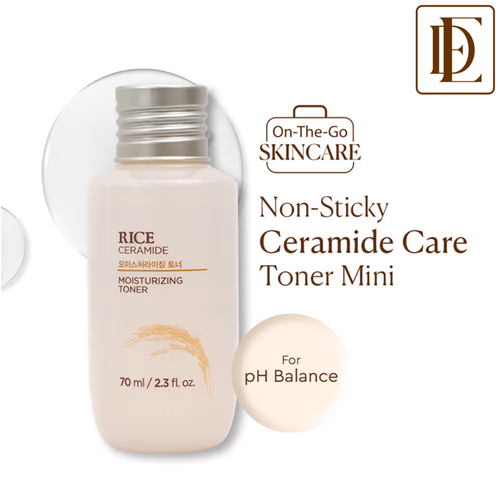 The Face Shop Ceramide & Rice Face Toner - Korean Beauty Skincare for Brightness & Minimizes Pores