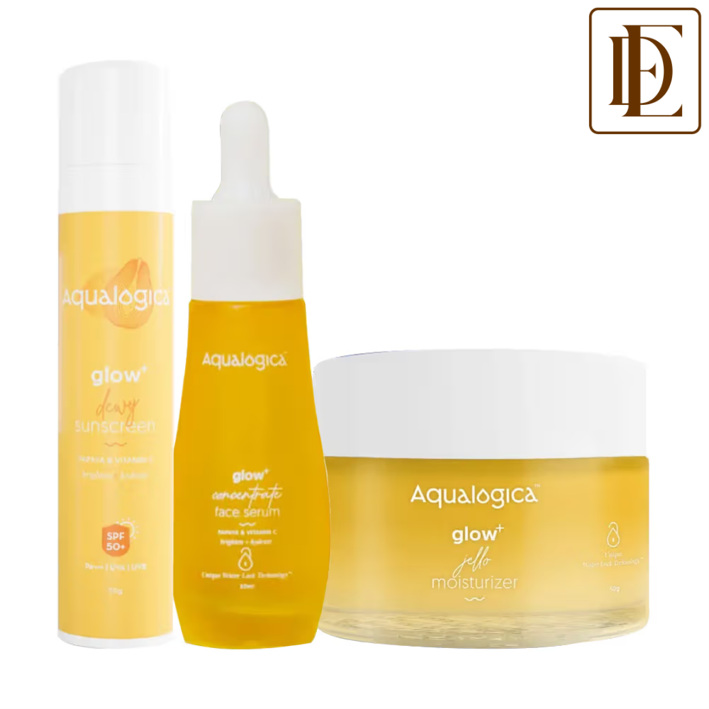 Aqualogica Bright Essentials Combo Sunscreen + Face Serum + Gel Moisturizer