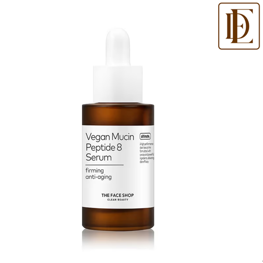 The Face Shop Alltimate Vegan Mucin Peptide 8 Serum - No Snails, Korean, Anti Aging, Hydrating