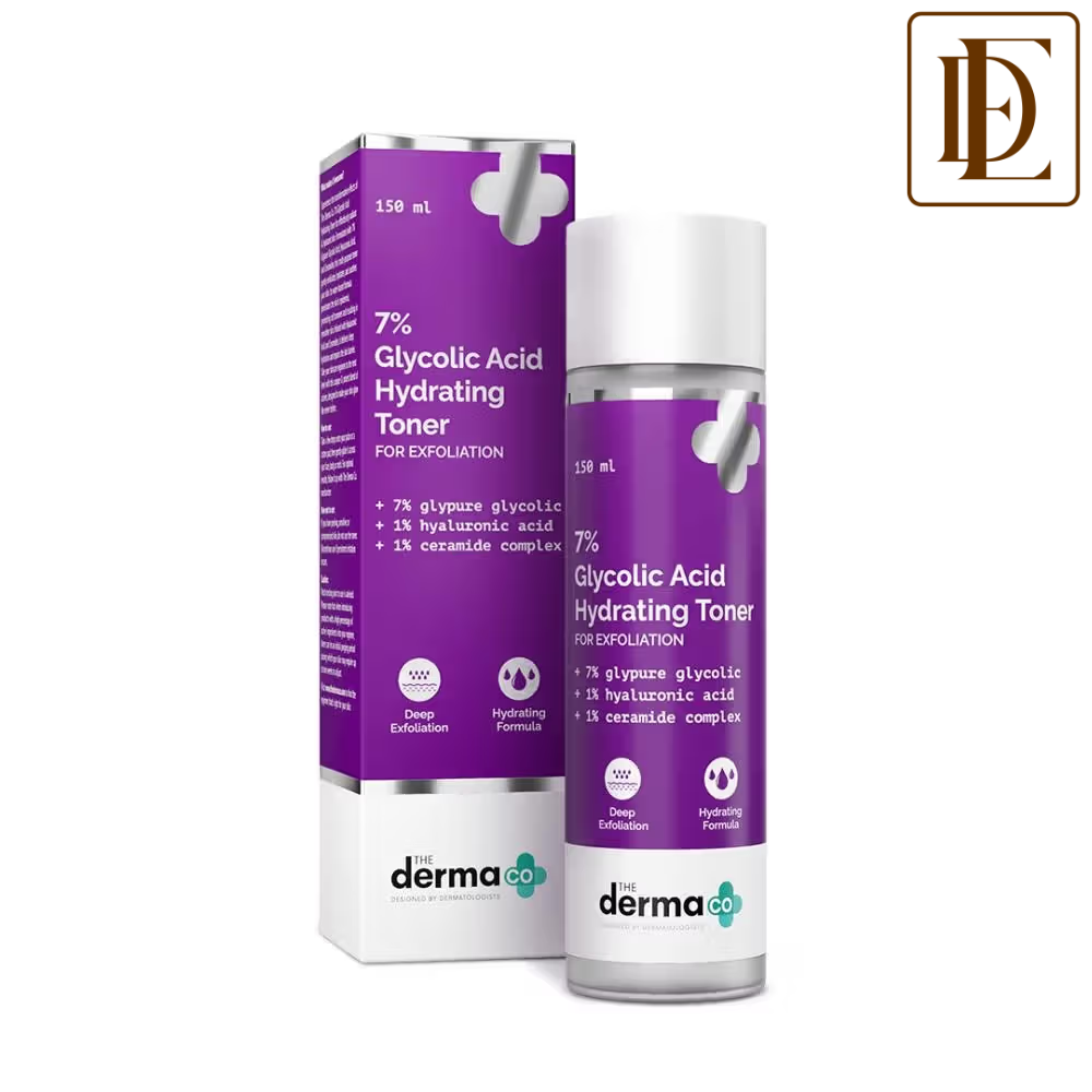 The Derma Co 7% Glycolic Acid Hydrating Toner for Exfoliation and All Skin Types