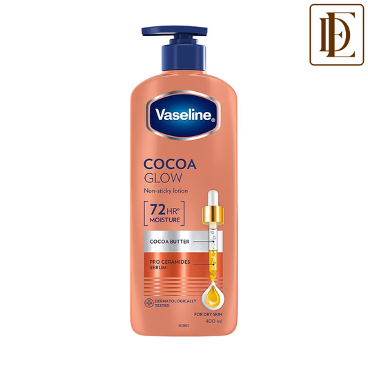 Vaseline Intensive Care Cocoa Glow 72 HR Long Lasting Serum In Lotion With 100% Cocoa & Shea Butter