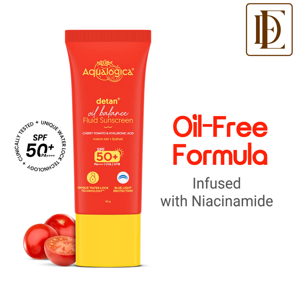 Aqualogica Radiance+ Fluid SPF 50+ PA++++, Oil Control, In-Vivo Tested, No Cast