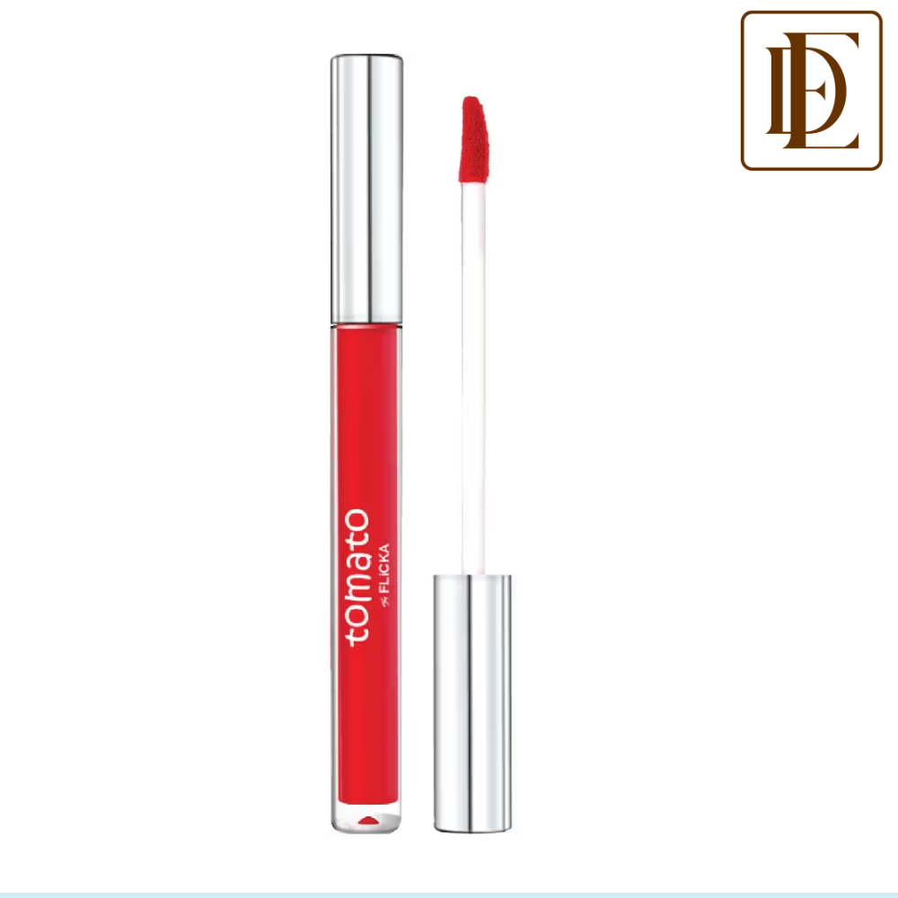 Flicka Tomato Liquid Lipstick Rich Matte Long Lasting Intense Pigment Smudgeproof