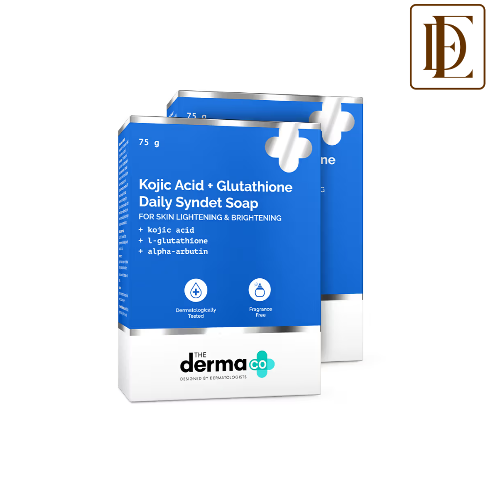 The Derma Co Kojic Acid Syndet Soap with Glutathione for Pigmentation (Pack of 2)