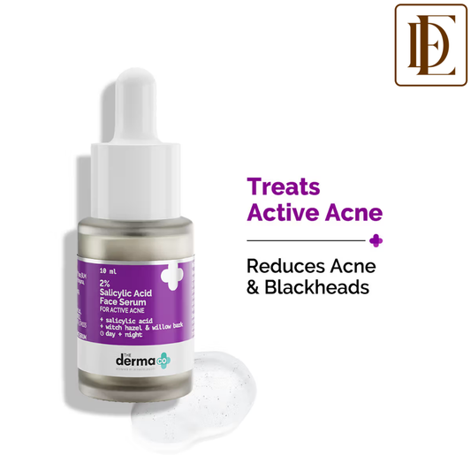 The Derma Co 2% Salicylic Acid Serum With Witch Hazel & Willow Bark For Active Acne Day+Night