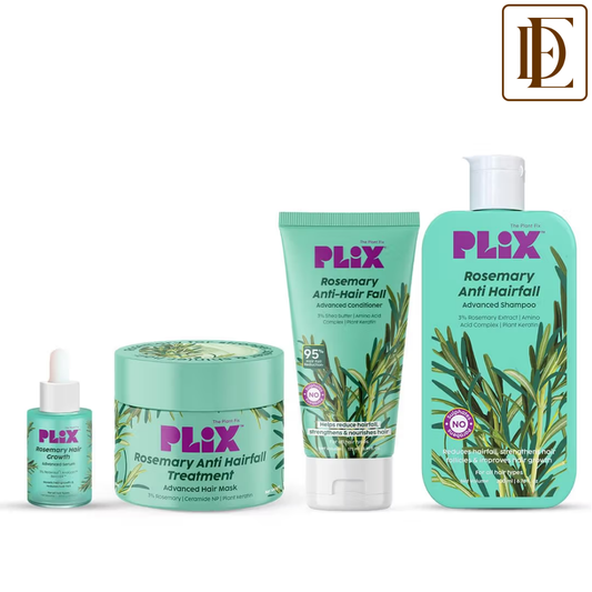 Plix Rosemary Anti Hairfall Kit (Serum, Shampoo, Conditioner & Hair Mask)