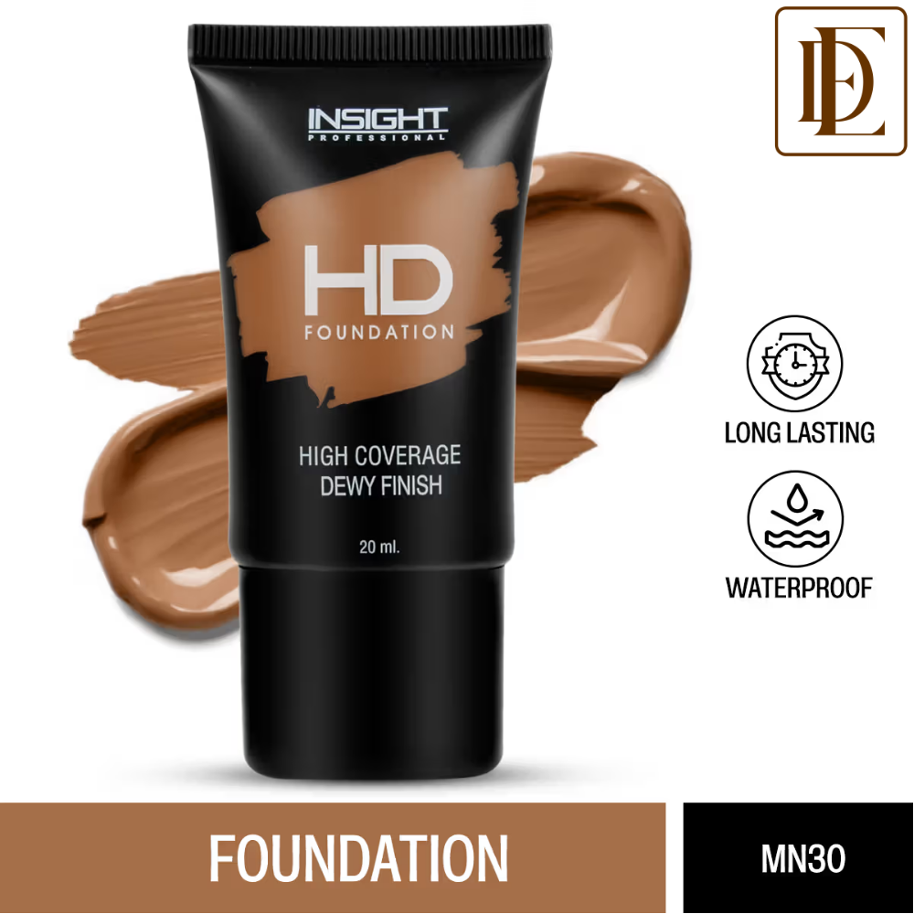 Insight Cosmetics Hd Foundation, Dewy Weightless Finish, Waterproof & Long Wear