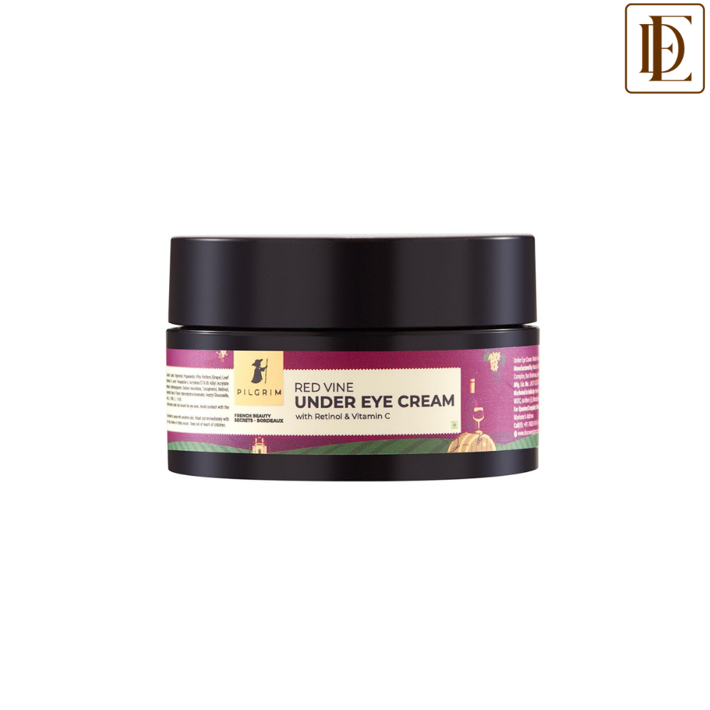 Pilgrim Red Vine, Retinol & Vitamin C Under Eye Cream for dark circles for women & men| Dark circle remover cream