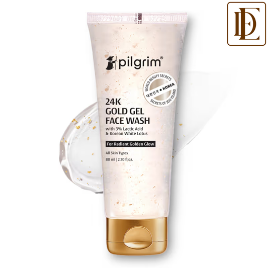 Pilgrim 24k Gold Face Wash with Korean White Lotus Brighten Radiant Natural Glow & Evens Skin Tone