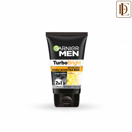 Garnier Men Turbo Bright Double Action Face Wash, Deep Cleansing Anti Pollution Face Wash