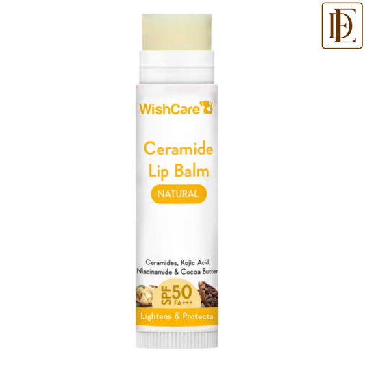 Wishcare Ceramide Lip Balm With SPF 50 PA+++ Kojic Acid & Niacinamide For Lip Lightening Natural