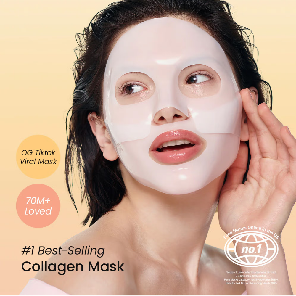 Biodance Bio-Collagen Real Deep Mask, Korean Anti-Aging Pore Care Overnight Sheet Mask - Pack of 4