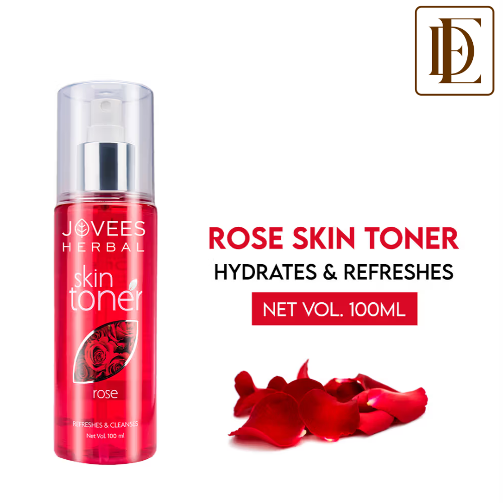 Jovees Herbal Rose Skin Toner For Youthful Skin, Tightens Pores, Healthy Glow 100% Natural