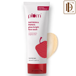 Plum Saffron & Papaya Glow Bright Gel Face Wash For Daily Use - Fights Dullness & Evens Skin Tone