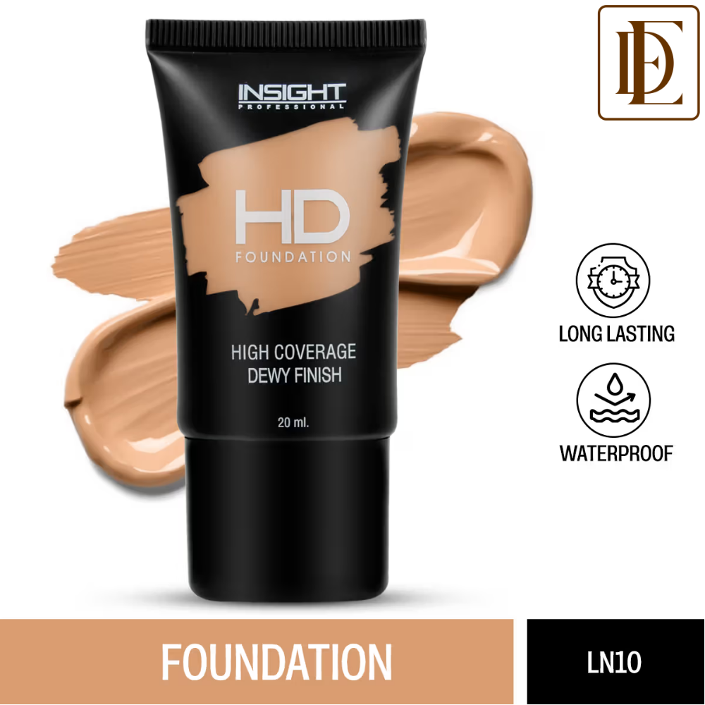 Insight Cosmetics Hd Foundation, Dewy Weightless Finish, Waterproof & Long Wear