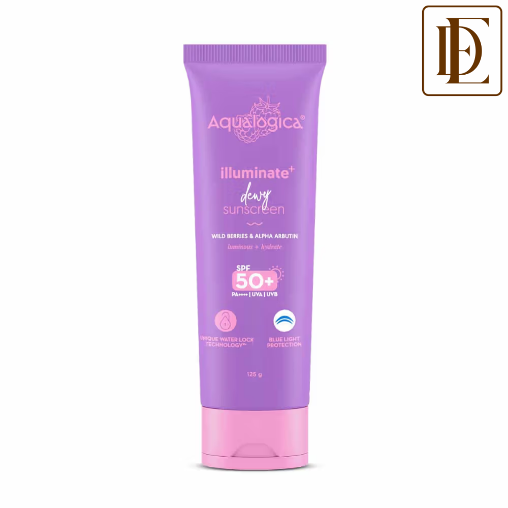 Aqualogica Illuminate+ Dewy Lightweight Sunscreen Gel SPF 50+ PA++++ for All Skin Types