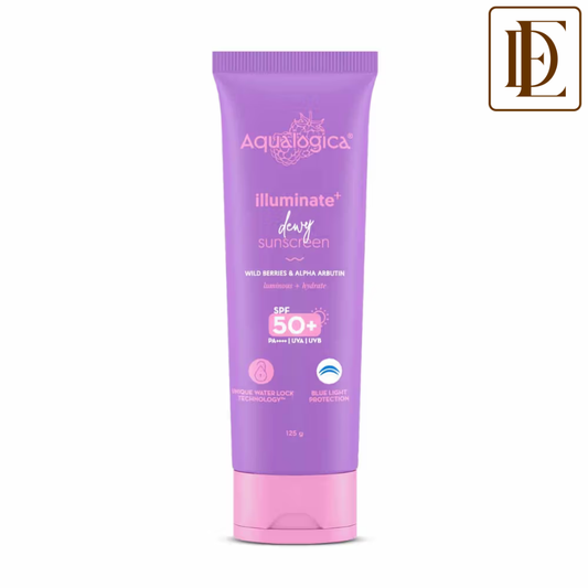 Aqualogica Illuminate+ Dewy Lightweight Sunscreen Gel SPF 50+ PA++++ for All Skin Types