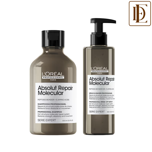 L'Oréal Professionnel Absolut Repair Molecular Shampoo & Rinse-Off Serum For Damaged Hair