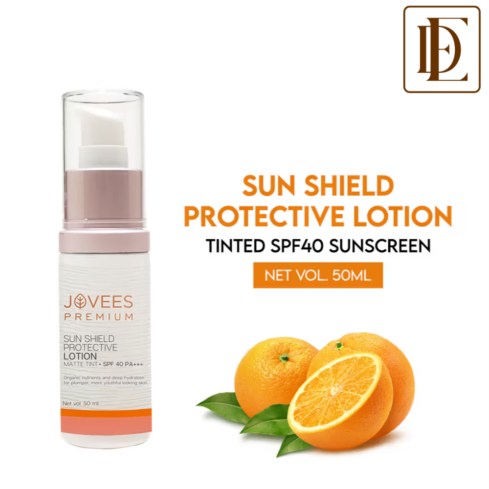 Jovees Premium Sun Shield Protective Lotion Spf 40 Matte Tint Lightweight And Oil Free