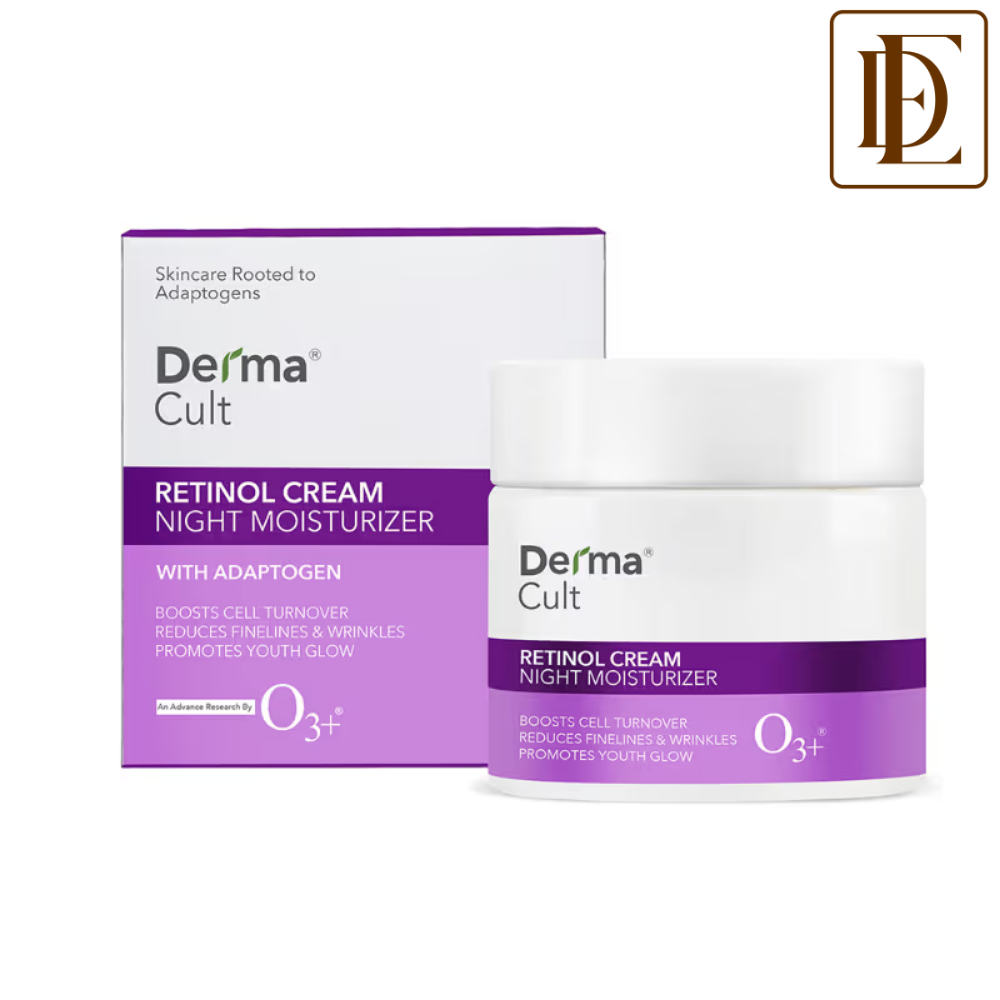 O3+ Derma Cult Retinol Cream Night Moisturizer For Wrinkles Radiance
