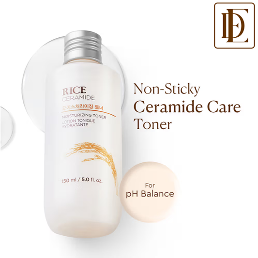 The Face Shop Ceramide & Rice Face Toner - Korean Beauty Skincare for Brightness & Minimizes Pores