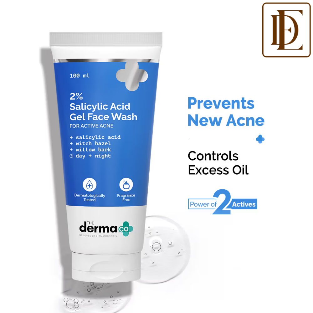 The Derma Co 2% Salicylic Acid Gel Face Wash for Oily Skin with Salicylic Acid & Witch Hazel