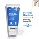 The Derma Co 2% Salicylic Acid Gel Face Wash for Oily Skin with Salicylic Acid & Witch Hazel