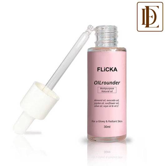 Flicka Oilrounder 2-In-1 Multipurpose Pre & Post Makeup Oil With Spf & Non Greasy For Glowing Skin