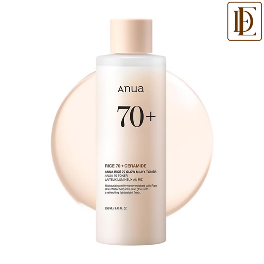 Anua Rice 70 Glow Milky Toner with Niacinamide & Ceramide For Glass Skin & Healthy Skin Barrier