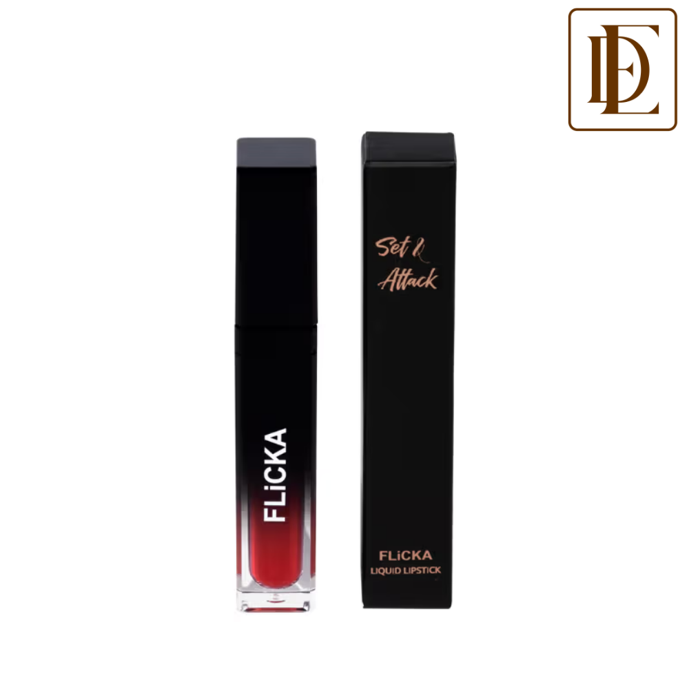 FLiCKA Set & Attack Liquid Lipstick Waterproof Easy Apply Intense Pigment
