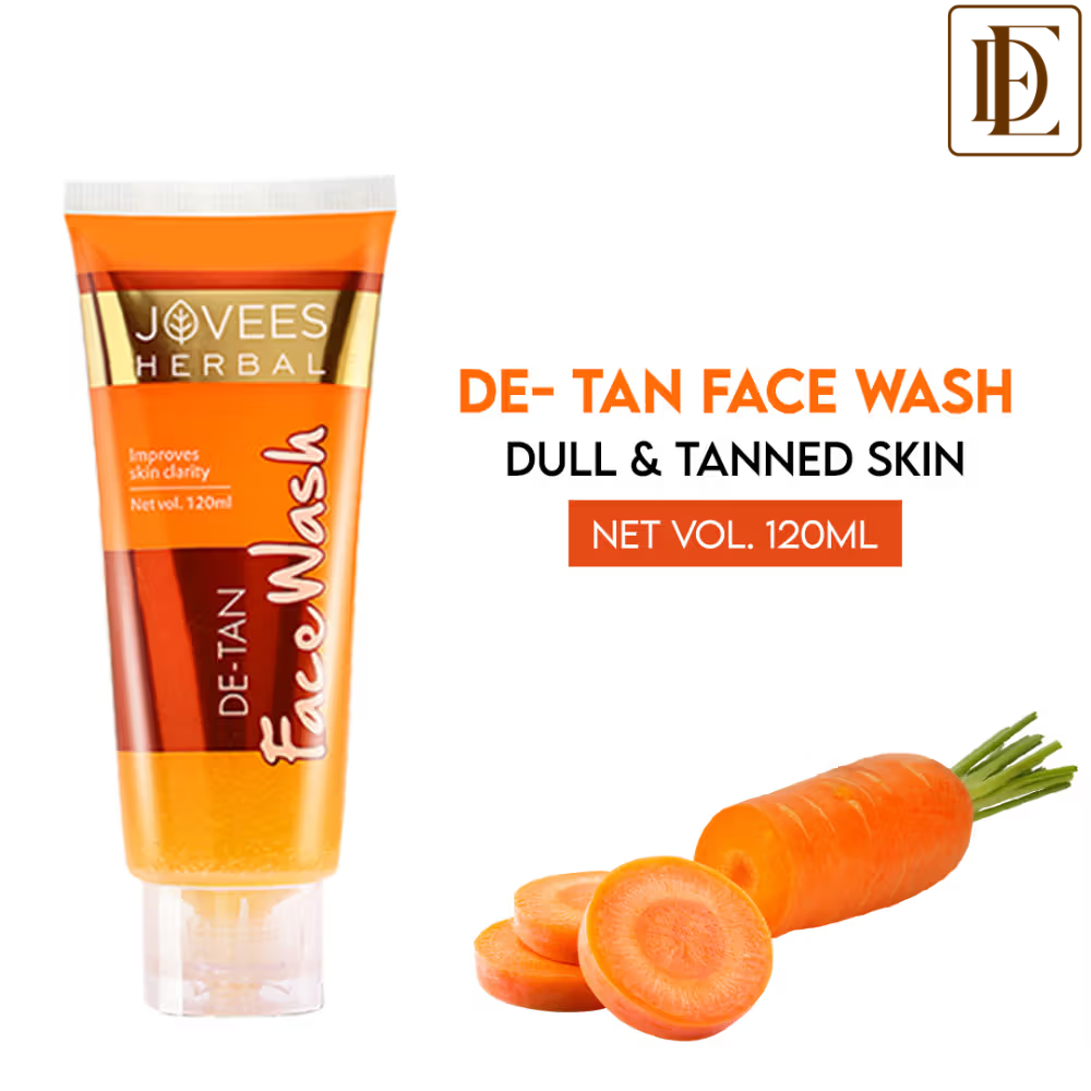 Jovees Herbal De-Tan Face Wash For Tan Removal All Skin Types And Paraben & Alcohol Free