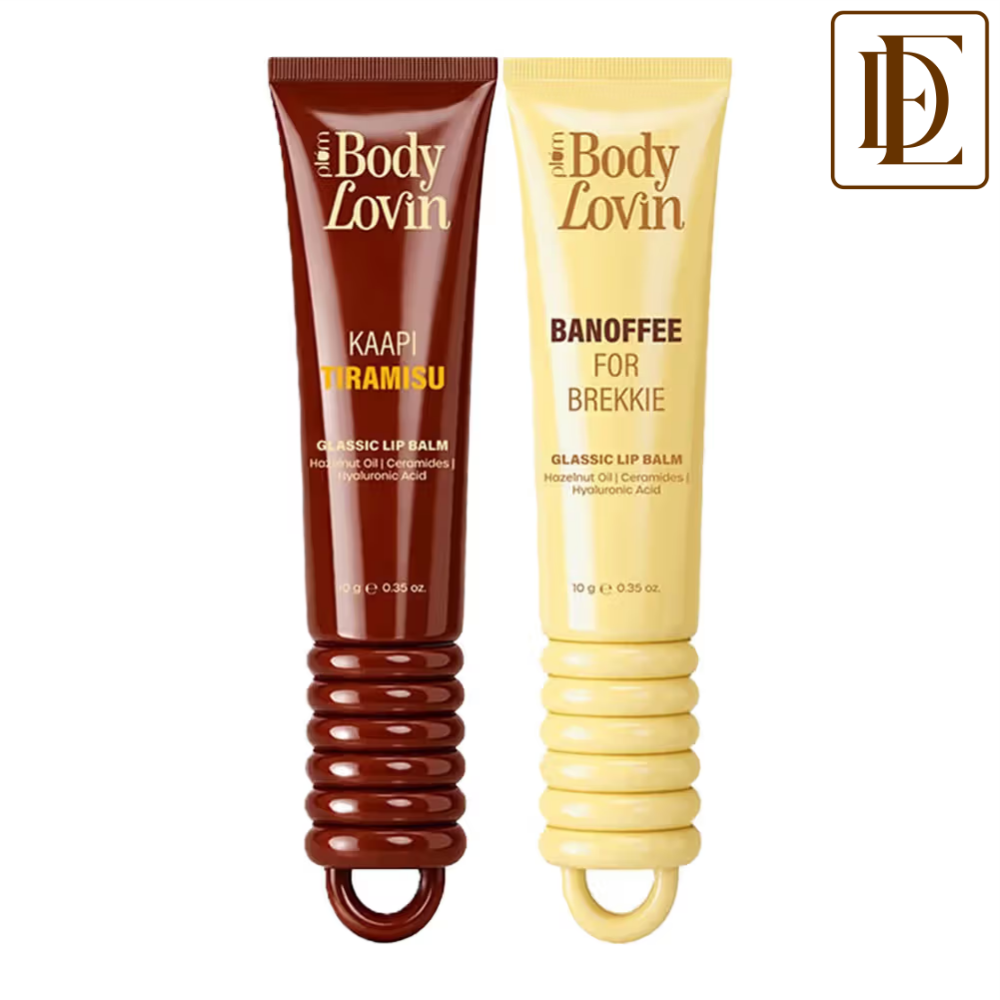 Plum BodyLovin' All-New Glassic Tinted Lip Balm Duo - Kaapi Tiramisu & Banoffee For Brekkie