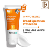 The Derma Co 1% Hyaluronic Long Lasting Sunscreen SPF 50, PA++++ |6 hrs. Sun Protection For All skin