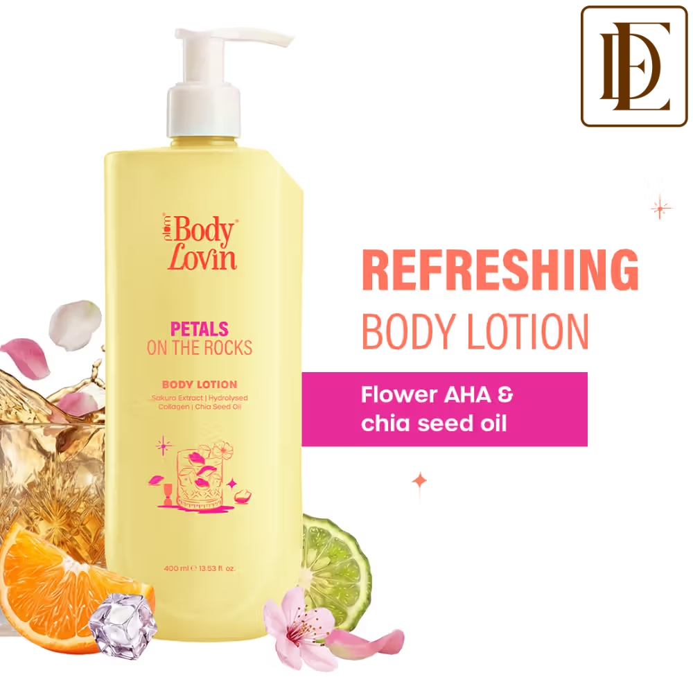 Plum BodyLovin’ Petals On The Rocks Body Lotion, Lightweight Hydration, Citrus Floral Fragrance