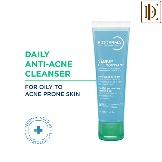 Bioderma Cleanser - Sebium Gel Moussant - Acne Defence Cleanser For Oily Acne Prone Skin