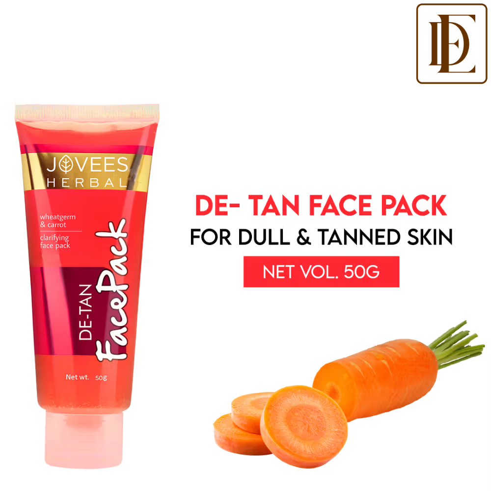 Jovees Herbal De-Tan Face Pack For Tan Removal And Skin Revitalization Bright And Glowing Skin